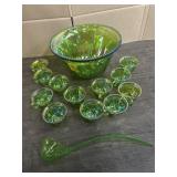 CARNIVAL GLASS PUNCH BOWL SET