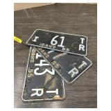 VINTAGE LICENSE PLATES