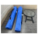 2 FOLDING CAMP CHAIRS & TABLE