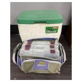 SMALL COOLER & PLANO TACKLE BOX