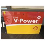 SHELL V POWER METAL SIGN