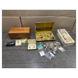 JEWELRY BOXES W/COSTUME JEWELRY