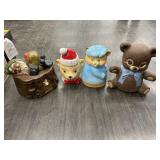 4 VINTAGE COOKIE JARS