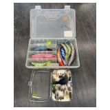 BOX OF FLIES & SALMON LURES