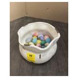 LOT OF STONE EGGS
