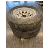 2 TRAILER TIRES & WHEELS 205/75D15