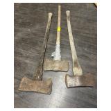 3 DOUBLE BIT AXES