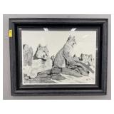 MARK RUST SIGNED 20 OF 300 COUGAR WALL DECOR