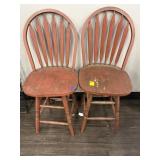 2 WOODEN CHAIRS