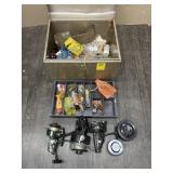 BOX W/REELS & TACKLE