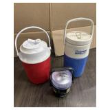 2 WATER JUGS & FLASHLIGHT