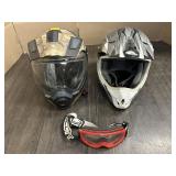 2 FULL FACE MOTORCYCLE HELMETS