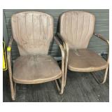 2 METAL PATIO CHAIRS