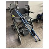 COLLAPSABLE WALKER W/CANES