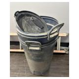 2 RUBBERMAID TRASH CANS-1 LID