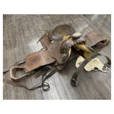 VINTAGE SADDLE W/SILVER ACCENTS