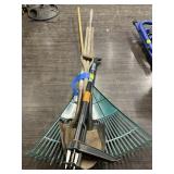 SHOVELS, RAKE & PITCH FORK