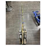 FISHING POLES W/REELS