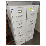 2 4 DRAWER METAL FILING CABINETS