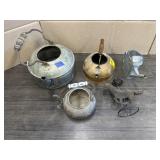 3 VINTAGE  METAL POTS