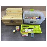 TACKLE BOX W/FISHING SUPPLIES & TACKLE BOX