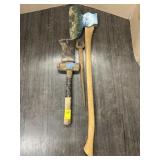 PAINTED AXE & VINTAGE TOOLS