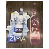 ZIMA & FIRE WATER METAL MARKETING DECOR