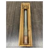 VINTAGE THERMOMETER W/WOODEN BOX