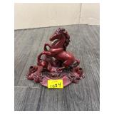 VINTAGE RED CINNABAR PEN HOLDER