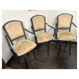 3 SWIVEL BAR CHAIRS