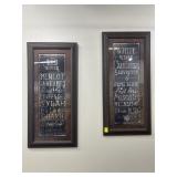 2 WALL DECORS