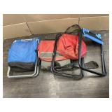 3 FOLDING CAMP STOOLS