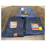 3 PAIR RUSTLER & CARHARDT 34'X30' JEANS