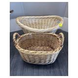 2 WICKER BASKETS