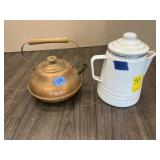 COPPER POT & VINTAGE COFFEE POT