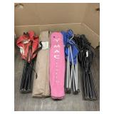 4 FOLDING CAMP CHAIRS & FOLDING CAMP COT