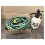 PUMP SPRAYER, WATER HOSE & NOZZLES