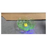 URANIUM GLASS CANDY DISH