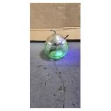 URANIUM GLASS CONDIMENT JAR