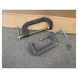 2 LARGE C CLAMPS