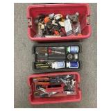 TOOLBOX W/ELECTRICAL SUPPLIES & MISC TOOLS