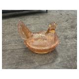 ANTIQUE GLASS NESTING HEN