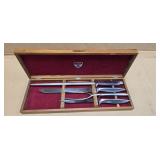 VINTAGE GERBER CARVING SETS W/CASE