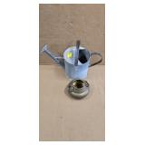 VINTAGE WATERING CAN & BRASS POT