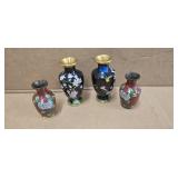 4 SMALL DECORATIVE VASES