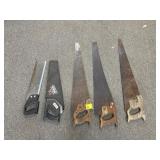 5 HAND SAWS