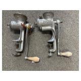 2 MANUAL MEAT GRINDERS