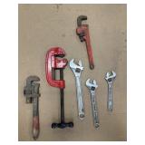 PIPE CUTTER, PIPE WRENCHES & CRESCENT WRENCHES