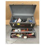 TOOL BOX W/ELECTRICAL SUPPLIES & MISC TOOLS