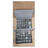 2 METAL ORGANIZERS W/NUTS, SCREWS & BOLTS